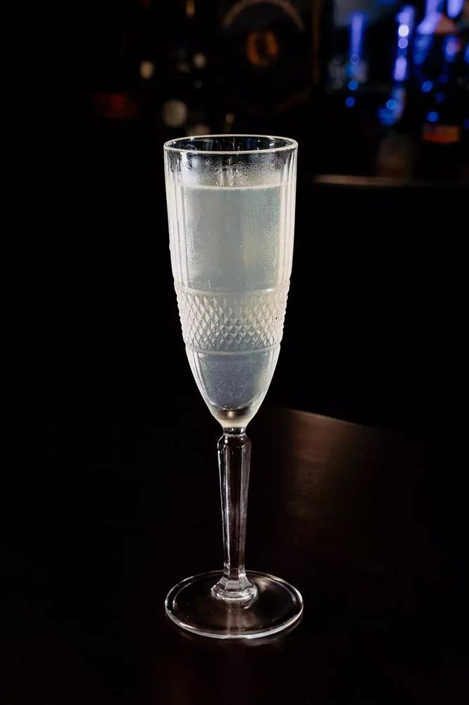 French 75 served in glassware