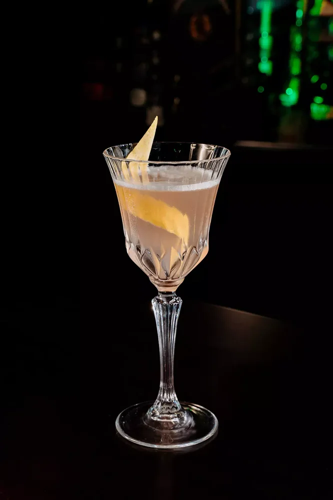 French Martini served in glassware