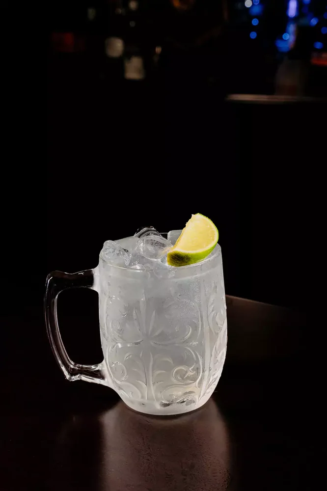 Moscow Mule served in glassware