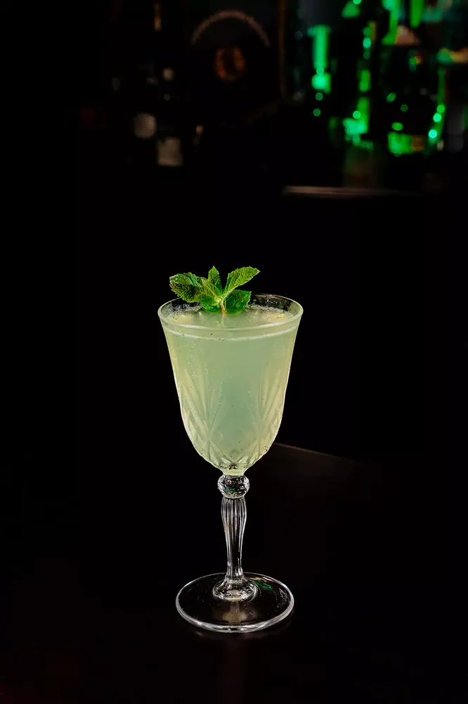 South Side served in glassware