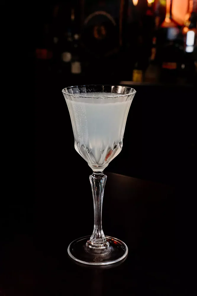 White Lady served in glassware